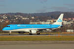 KLM Cityhopper, PH-EZA, Embraer Emb-190STD, msn: 19000224, 16.Januar 2022, ZRH Zürich, Switzerland.