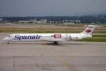 Spanair, EC-HHF, McDonnell Douglas MD-82, msn: 49509/1482, 20.Juli 2007, ZRH Zürich, Switzerland.