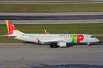 TAP Express (Operated by PGA Portugalia Airlines), CS-TPP, Embraer ERJ-190LR,  Viseu , msn: 19000441, 20.Januar 2023, ZRH Zürich, Switzerland.