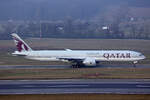 Qatar Airways, A7-BEV, Boeing B777-3DZER, msn: 65303/1556, 23.Januar 2026, ZRH Zürich, Switzerland.