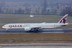 Qatar Airways, A7-BEV, Boeing B777-3DZER, msn: 65303/1556, 23.Januar 2026, ZRH Zürich, Switzerland.