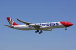 Edelweiss Air, HB-JMD, Airbus A340-313X, msn: 556,  Glacier 3000 , 23.April 2026, ZRH Z�rich, Switzerland.