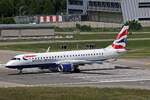 BA CityFlyer, G-LCAH, Embraer ERJ-190SR, msn: 19000564, 25.Mai 2026, ZRH Z�rich, Switzerland.