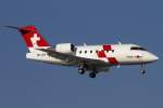 Rega - Swiss Air Ambulance, HB-JRA, Canadair, CL-600-2B16 Challenger 604, 10.02.2015, ZRH, Zürich, Switzerland 



