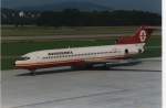 YU-AKM, Boeing 722, MSN: 22702, LN: 1814, Aviogenex, Zurich Kloten Airport, August 1997.