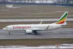 Ethiopian Airlines, ET-AQO, Boeing B737-860 (W), 23.Januar 2016, ZRH Zürich, Switzerland. WEF Visitor.