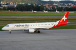 Helvetic Airways, HB-JVO, Embraer Emb-190LR, 09.Juli 2016, ZRH Zürich, Switzerland.