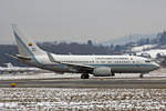 Colombiana Gouvenment, FAC-0001, Boeing 737-74V (BBJ1), 18.Januar 2017, ZRH Zürich, Switzerland.