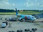 Garuda Indonesia (Pokemon Livery), Boeing 737-8U3, PK-GMU, Singapur International Airport (SIN-WSSS), 10.5.2025