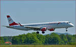 Austrian OE-LWG; Embraer ERJ195LR; Maribor MBX, Trainingsflug; 28.4.2018