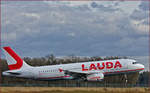 Laudamotion OE-LOB; Airbus A320; Maribor Flughafen MBX, Trainingsflug; 2.2.2019