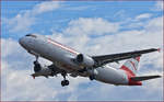 Austrian OE-LBK; Airbus A320; Maribor Flughafen MBX, Trainingsflug; 12.2.2020