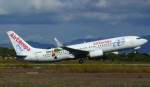 Air Europa 738 EC-ISE Palma de Mallorca mit Balearen Werbung September 2008