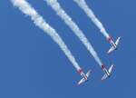 Das Titan Aerobatic Team mit seinen North American AT-6 Texan, N601JF, N3267G und N7462C in Action bei der Sun`n Fun Airshow am Lakeland-Linder Int.
