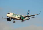 Frontier Airlines, D-AUBT, Reg. N322FR, MSN 7983, Airbus A 320-251N,16.12.2017, HAM-EDDH, Hamburg, Germany (Captain The Puffin livery) (F1 Testflug XFW-XFW) 