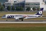 LOT Polish Airlines, SP-LII, Embraer, 175 LR (170-200 LR),  600th. E.-Jet , MUC-EDDM, München, 20.08.2018, Germany