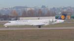 Canadair CRJ700 von Lufthansa CityLine nach der Landung in Stuttgart