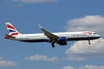 British Airways, G-NEOX, Airbus A321-251NX, msn: 9162, 07.Juli 2023, LHR London Heathrow, United Kingdom.