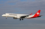 Helvertic Airways, HB-JVR, Embraer ERJ-190LR, msn: 19000435, 28.April 2016, ZRH Zürich, Switzerland.