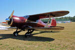 Private Beech D-17 Staggerwing, F-GUZZ, Flugplatz Bienenfarm, 02.07.2022