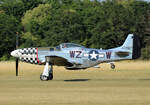 Private P-51D Mustang, NL51ZW, Flugplatz Bienenfarm, 02.07.2022