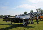 Private North American P-51D Mustang, NL-51ZW, Flugplatz Bienenfarm, 01.07.2023