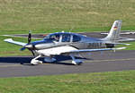 Cirrus SR 22T-GTS Platinum, D-EULY auf dem Rollweg in EDKB - 18.11.2020
