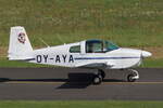 Grumman American AA-1 Yankee, OY-AYA. Grumman Fly-In, Bonn-Hangelar (EDKB), 04.09.2021.
