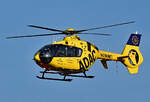 EC 135P-2, D-HBYF, ADAC Christoph 6, vormals bei der Landespolizei Bayern von 1999 bis 2010 im Einsatz, beim Werkstattflug in EDKB - 11.11.2021