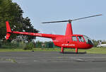 R 44 Raven, D-HHAL fa. Air Lloyd hovert zum Start in EDKB - 11.10.2023