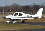 Cirrus SR 20 G-GEMM taxy at Bonn-Hangelar - 06.03.2013