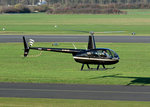 R 44 Raven I, D-HKAR, hovert zur Tankstelle in EDKB - 17.11.2015