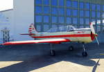 Jak-52, G-CBRW, sowjetischer Trainer, Erstflug 1976, Flugplatz Bremgarten, Aug.2016
