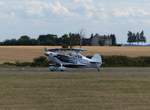Aviat Aircraft Christen Eagle II, N121JL auf dem Weg zum Start in Gera (EDAJ) am 24.7.2020, bei der Deutschen Meisterschaft im  Motorkunstflug