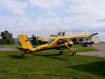 PZL 104 Wilga 35 D-EWBV (ex. DDR-WBV) auf dem Flugplatz Gera (EDAJ)am 17.9.2011