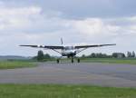 Cessna 208 Caravan D-FALK nach der Landung in Gera (EDAJ) am 12.5.2012