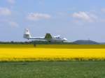 D-6797, SZD-50 Puchacz vom Luftsportverein Greiz bei der Landung in Gera (EDAJ) an Himmelfahrt 2015