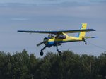 PZL 104 Wilga 35, D-EWRL (ex.DDR-WRL) war als Schleppschaschine bei den 23. Deutschen Meisterschaften im Segelkunstflug am Flugplatz Gera (EDAJ) vom 15.8.-27.8.2016 im Einsatz
