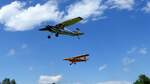 Cessna 170B, D-ERHI und Piper PA 18-135 Super Cub, D-ENJR beim Überflug in Moosburg auf der Kippe (EDPI) am 4.6.2022