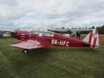 Flugf�higer Nachbau einer Zlin Z-XII OK-YUU81 (OK-HFC ist nur Deko) am 23.08.2026 auf dem Flugplatz Zwickau (EDBI).