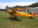 Bücker Bu-131A Jungmann HB-UUL, ”Le Baron Jaune”, gebaut in den 60er Jahren, Motor 150 PS, Fluggeschwindigkeit bis 200 km/h. Eigentümer: Aéro-Club de La Côte, Prangins, Schweiz - 12.06.2011

