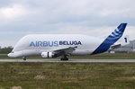 F-GSTA Airbus Transport International Airbus A300B4-608ST nach der Landung am 26.04.2016 in Finkenwerder