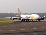 Atlas Air B747-400F N493MC nach der Landung auf 05R in DUS / EDDL / Düsseldorf am 10.06.2007