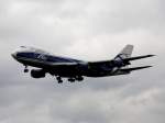 Eine Boeing 747 der Air Cargo ABC bei der Landung in Frankfurt am Main am 16.07.2008.