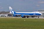 VQ-BRJ / Air Bridge Cargo / B747-8HVF beim Start in MUC nach Moskau (SVO) 08.08.2014