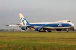 Air Bridge Cargo VQ-BGZ nach der Landung in Amsterdam 1.11.2014