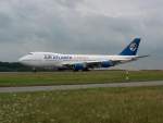 TF-ARH, Boeing 747-230B von Air Atlanta Cargo in Luxembourg