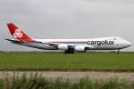 Cargolux B747-800F LX-VCE beim Backtrack auf 21 in MST / EHBK / Maastricht am 04.06.2014