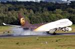 UPS N574UP bei der Landung in Köln 27.9.2015