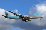 Korean Air, HL7623, Boeing B747-8B5F, msn: 37655/1481, 05.Juli 2023, LHR London Heathrow, United Kingdom.